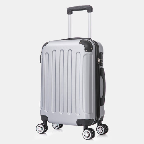 Maleta Cabina ABS 55x40x20cm 44L - 20 Pulgadas Plateada - Marina